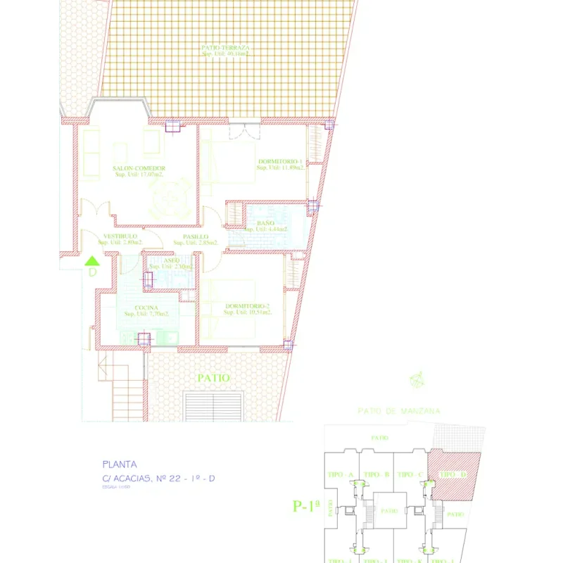plano piso paseo de las acacias 22 1d